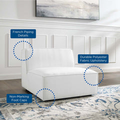 Restore White Sectional Sofa Armless Chair - Ornate Home