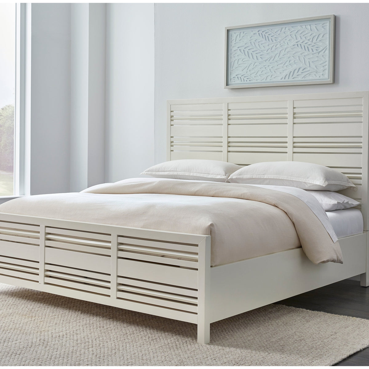 Modus Furniture Retreat Slatted Platform Bed in Snowfall | Ornate Home
