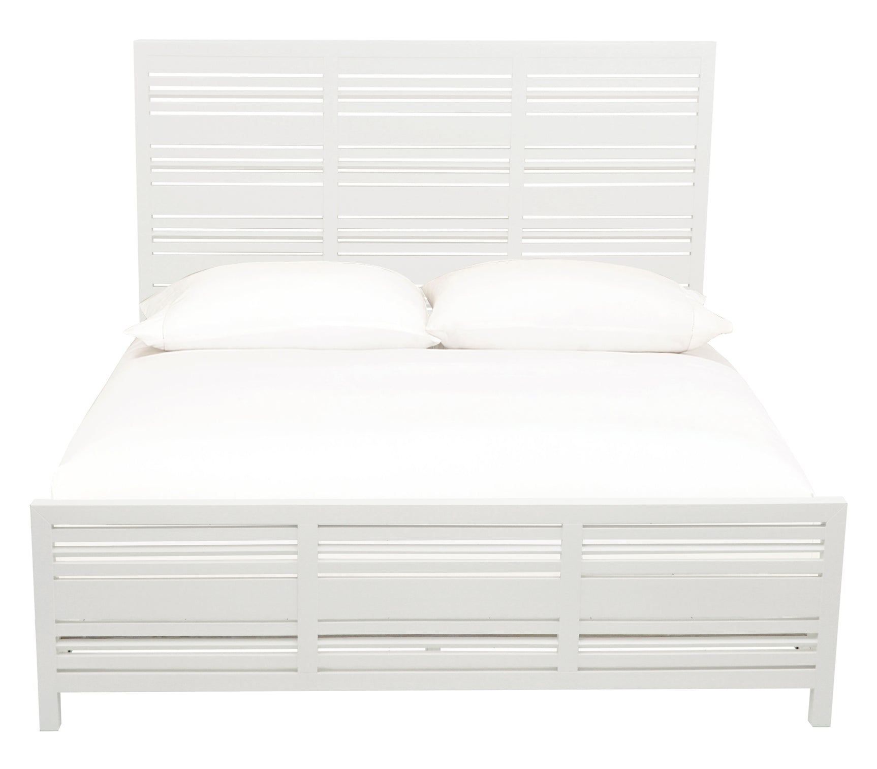 Retreat Slatted Platform Bed in Snowfall - Ornate Home