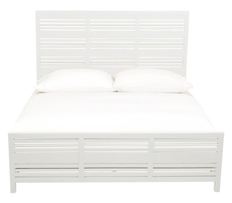 Retreat Slatted Platform Bed in Snowfall - Ornate Home