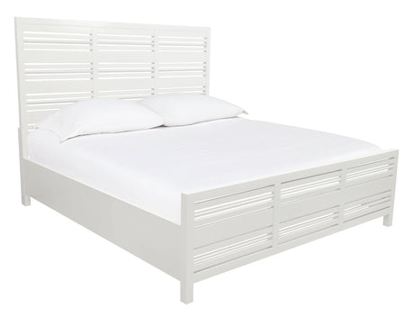 Retreat Slatted Platform Bed in Snowfall - Ornate Home