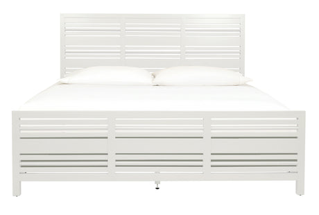 Retreat Slatted Platform Bed in Snowfall - Ornate Home