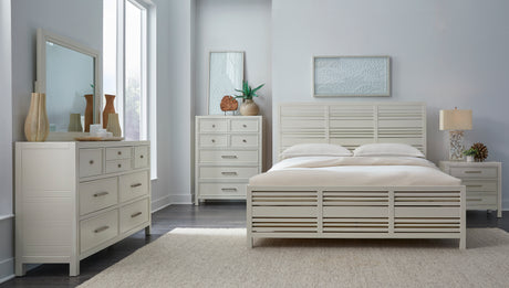 Retreat Slatted Platform Bed in Snowfall - Ornate Home