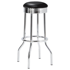 Retro Black 3-piece Round 1950s Bistro Pub Bar Table Set - Ornate Home