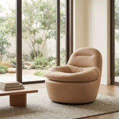Reva Tan Swivel Chair - Ornate Home