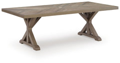 Revare Beach Beige Outdoor Dining Table - Ornate Home