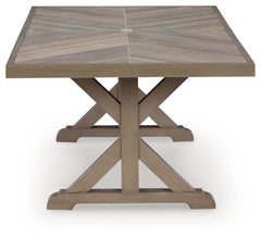 Revare Beach Beige Outdoor Dining Table - Ornate Home