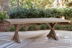 Revare Beach Beige Outdoor Dining Table - Ornate Home