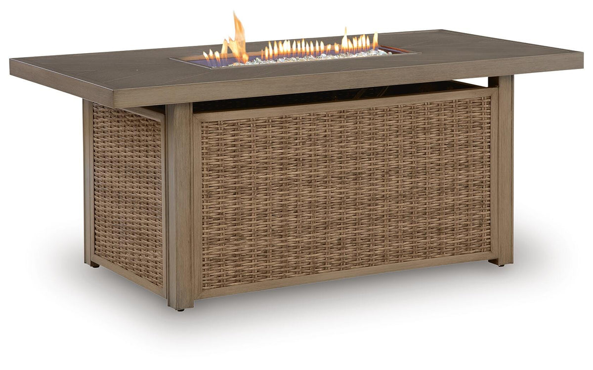 Revare Beach Beige Outdoor Fire Pit Table - Ornate Home