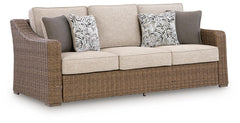 Revare Beach Beige Outdoor Sofa with Cushion - Ornate Home