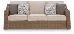 Revare Beach Beige Outdoor Sofa with Cushion - Ornate Home