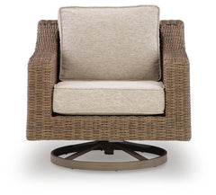Revare Beach Beige Swivel Lounge with Cushion - Ornate Home