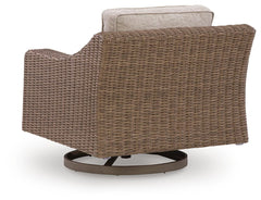 Revare Beach Beige Swivel Lounge with Cushion - Ornate Home