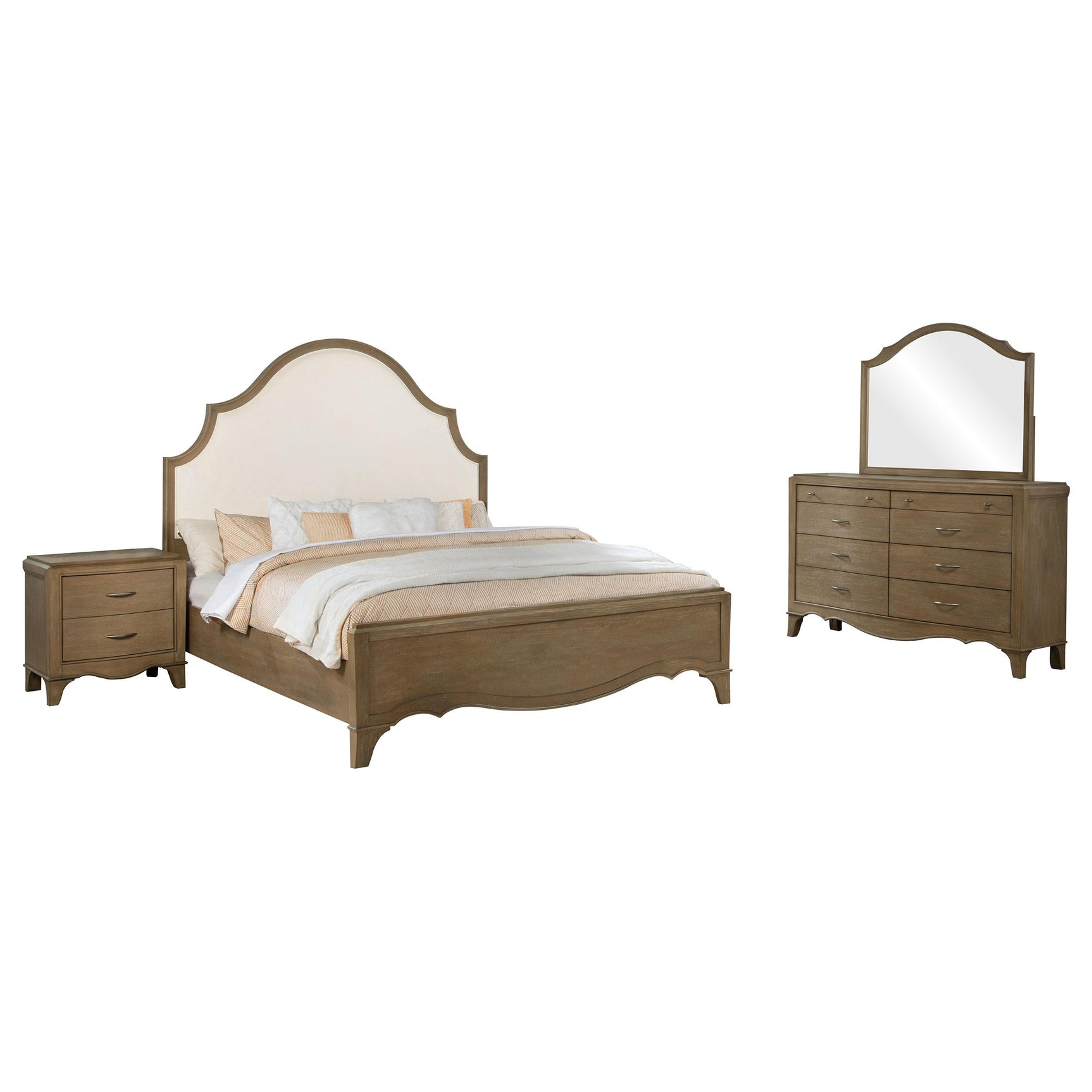 Revello Washed Mango 4-piece Queen Bedroom Set - Ornate Home