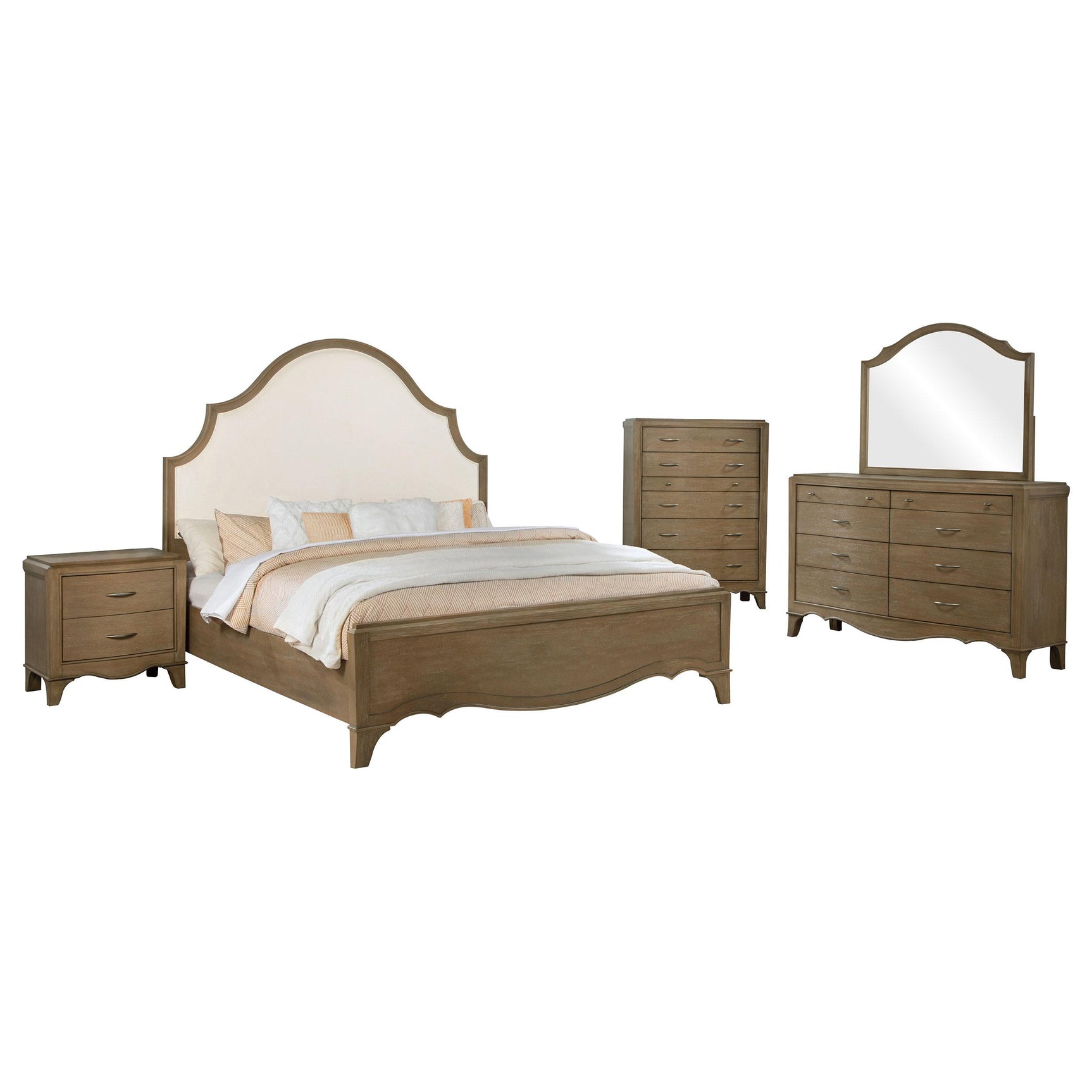 Revello Washed Mango 5-piece Eastern King Bedroom Set - Ornate Home