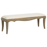 Revello Washed Mango Upholstered Bedroom Bed End Bench - Ornate Home