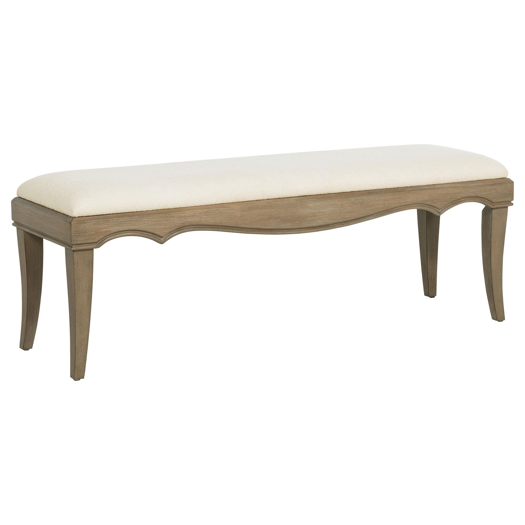 Revello Washed Mango Upholstered Bedroom Bed End Bench - Ornate Home