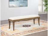 Revello Washed Mango Upholstered Bedroom Bed End Bench - Ornate Home