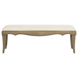 Revello Washed Mango Upholstered Bedroom Bed End Bench - Ornate Home