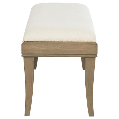 Revello Washed Mango Upholstered Bedroom Bed End Bench - Ornate Home