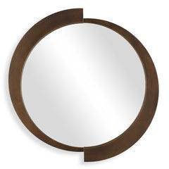 Reverse Bronze Round Mirror - Ornate Home