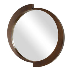 Reverse Bronze Round Mirror - Ornate Home