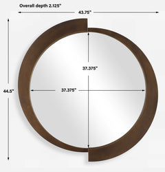 Reverse Bronze Round Mirror - Ornate Home