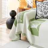 Reversible Ginkgo Leaf Furniture Slipcovers for Sofas Scratch Resistant Sectional Sofa Throw Covers - Ornate Home