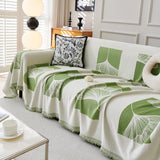 Reversible Ginkgo Leaf Furniture Slipcovers for Sofas Scratch Resistant Sectional Sofa Throw Covers - Ornate Home