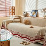 Reversible Herringbone Sofa Cover, 2-in-1 Classic British Throw Blanket for Couch - Ornate Home