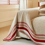 Reversible Herringbone Sofa Cover, 2-in-1 Classic British Throw Blanket for Couch - Ornate Home