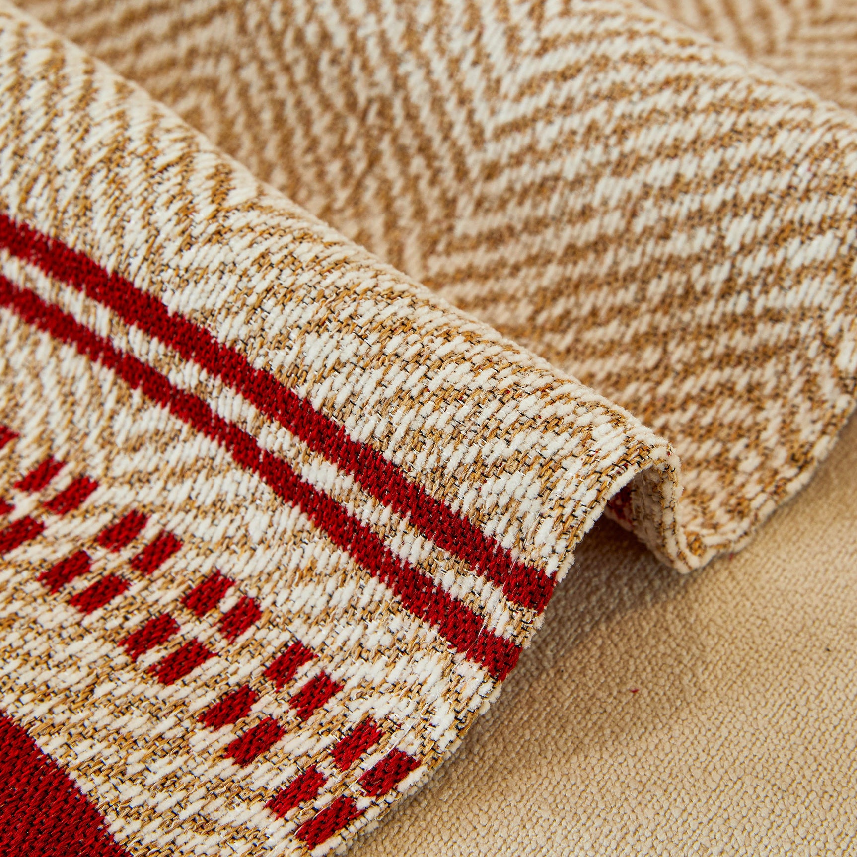 Reversible Herringbone Sofa Cover, 2-in-1 Classic British Throw Blanket for Couch - Ornate Home