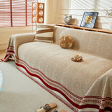 Reversible Herringbone Sofa Cover, 2-in-1 Classic British Throw Blanket for Couch - Ornate Home