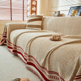 Reversible Herringbone Sofa Cover, 2-in-1 Classic British Throw Blanket for Couch - Ornate Home