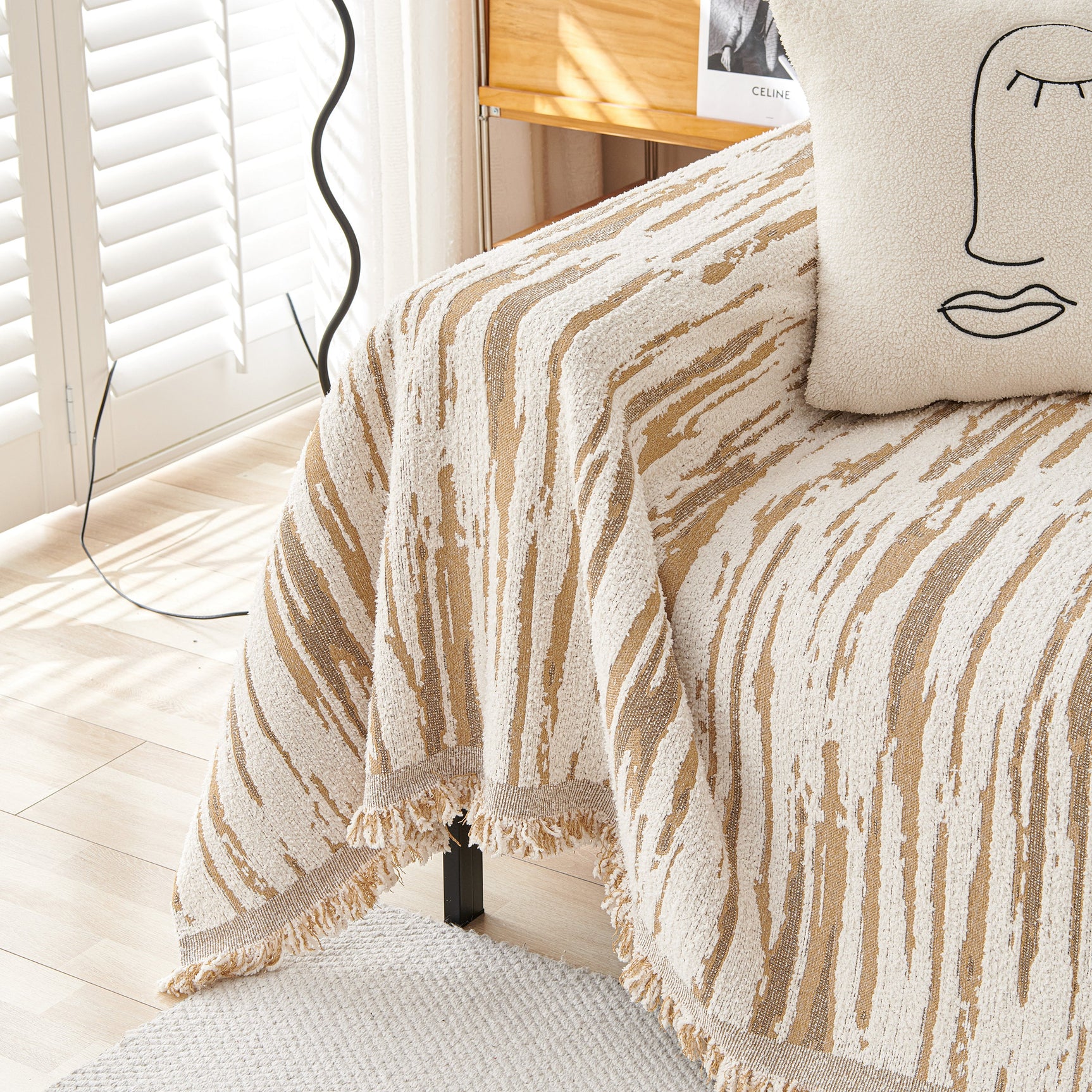 Reversible Sofa Throw Blanket, Couch Cover Sofa Slipcover for Most Shape Sofas - Ornate Home