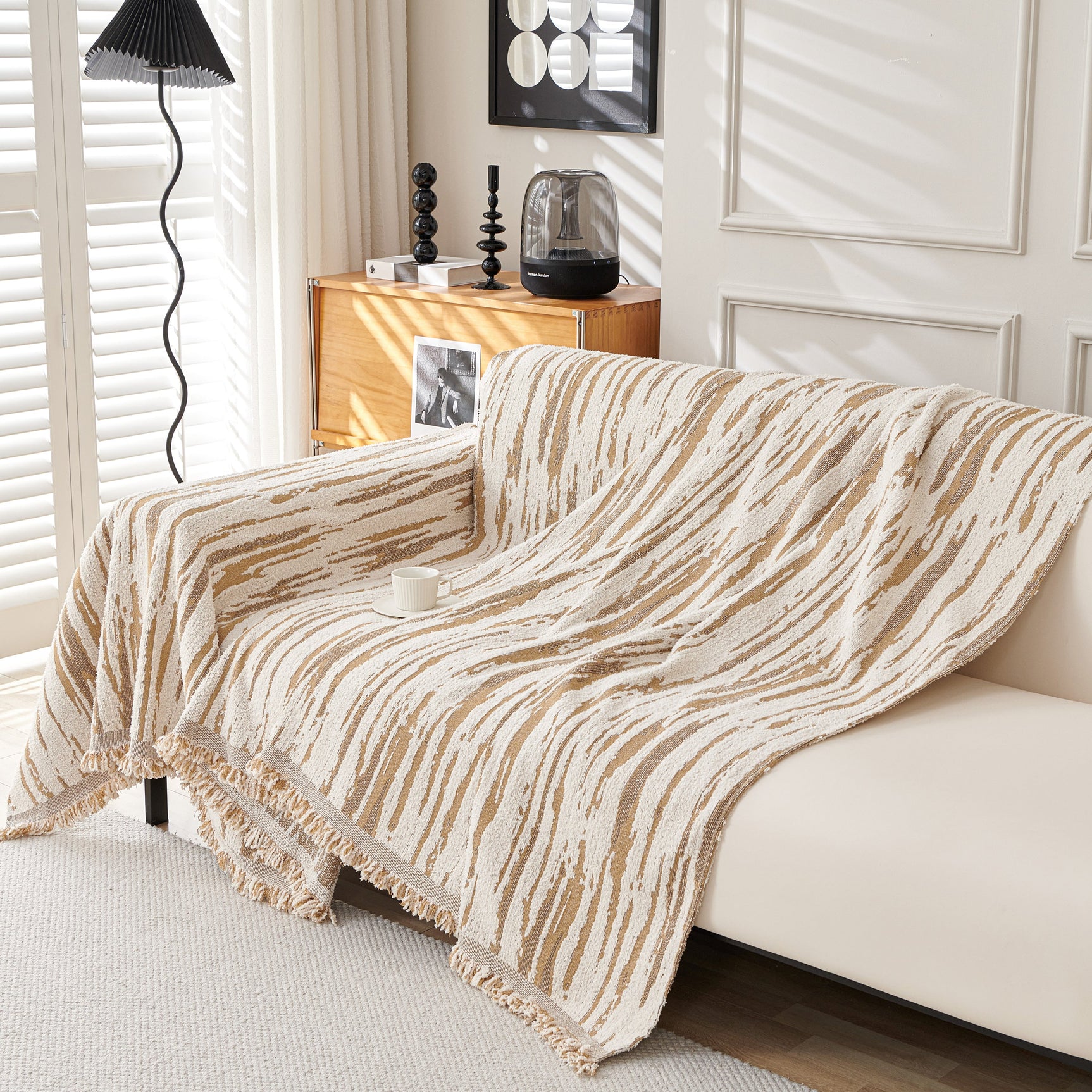 Reversible Sofa Throw Blanket, Couch Cover Sofa Slipcover for Most Shape Sofas - Ornate Home