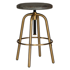 Revolve Brass Counter Stool - Ornate Home