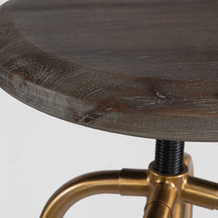 Revolve Brass Counter Stool - Ornate Home