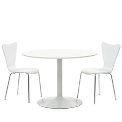 Revolve White 3 Piece Dining Set - Ornate Home