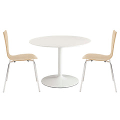 Revolve White/Natural 3 Piece Dining Set - Ornate Home