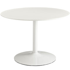 Revolve White Round Wood Dining Table - Ornate Home