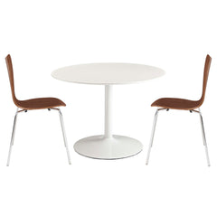 Revolve White/Walnut 3 Piece Dining Set - Ornate Home