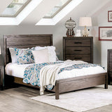 Rexburg Wire-Brushed Rustic Brown E.King Bed - Ornate Home