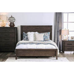 Rexburg Wire-Brushed Rustic Brown E.King Bed - Ornate Home