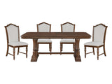 Rexford Cherry/Gray 5-Piece Dining Table Set - Ornate Home