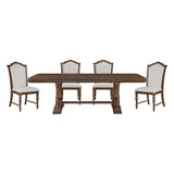 Rexford Cherry/Gray 5-Piece Dining Table Set - Ornate Home
