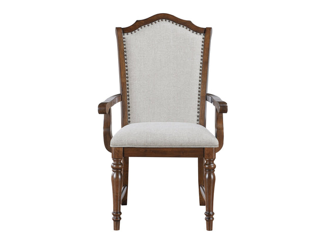 Rexford Cherry/Gray Arm Chair (Set of 2) - Ornate Home