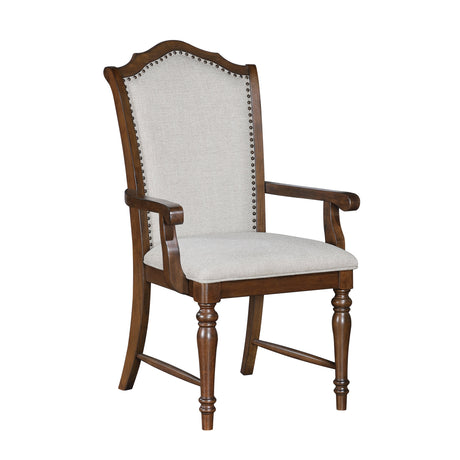 Rexford Cherry/Gray Arm Chair (Set of 2) - Ornate Home