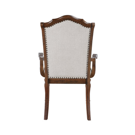 Rexford Cherry/Gray Arm Chair (Set of 2) - Ornate Home