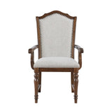Rexford Cherry/Gray Arm Chair (Set of 2) - Ornate Home